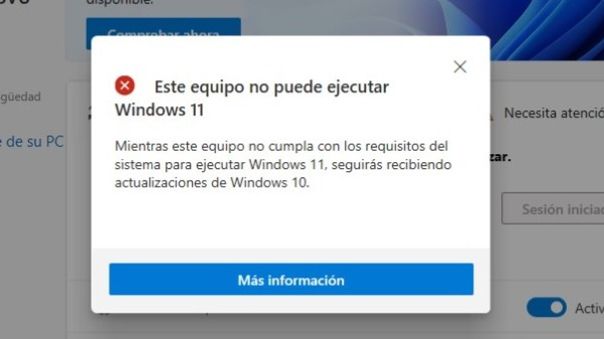no se puede ejecutar windows 11