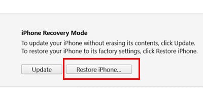 restaurar iphone