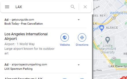 Mapas de Google LAX